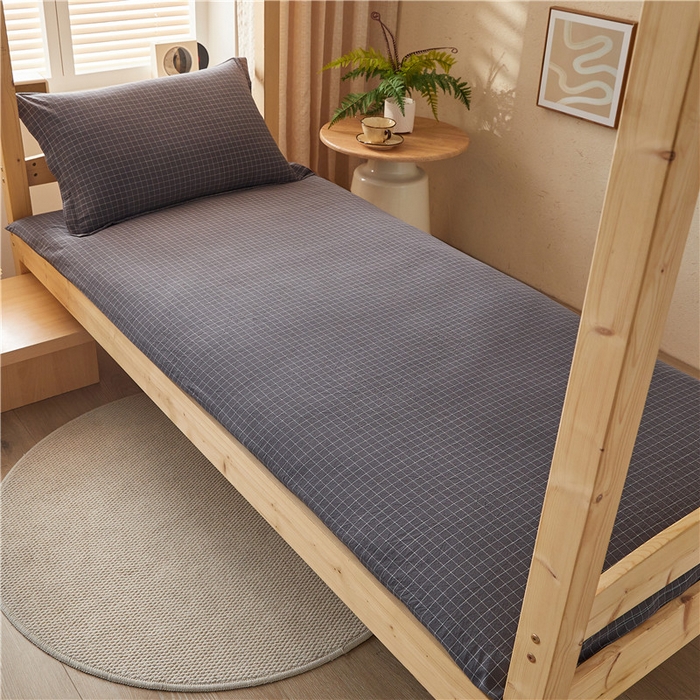 91家纺网 家纺一手货源 找家纺 悠米悠家 2025新款新疆棉花学生款可拆洗床垫 灰小格