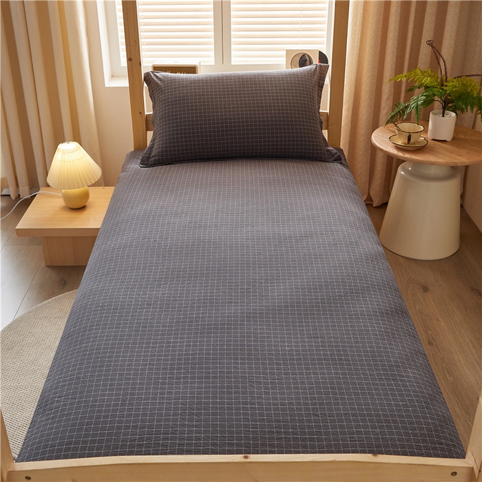 91家纺网 家纺一手货源 找家纺 悠米悠家 2025新款新疆棉花学生款可拆洗床垫 灰小格