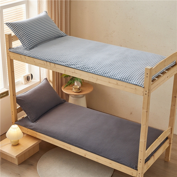 91家纺网 家纺一手货源 找家纺 悠米悠家 2025新款新疆棉花学生款可拆洗床垫 灰小格