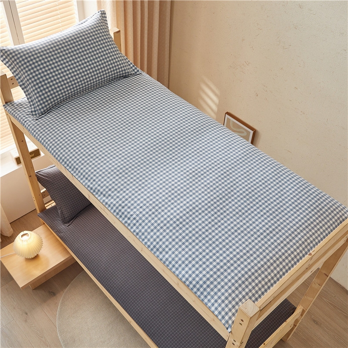 91家纺网 家纺一手货源 找家纺 悠米悠家 2025新款新疆棉花学生款可拆洗床垫 灰小格