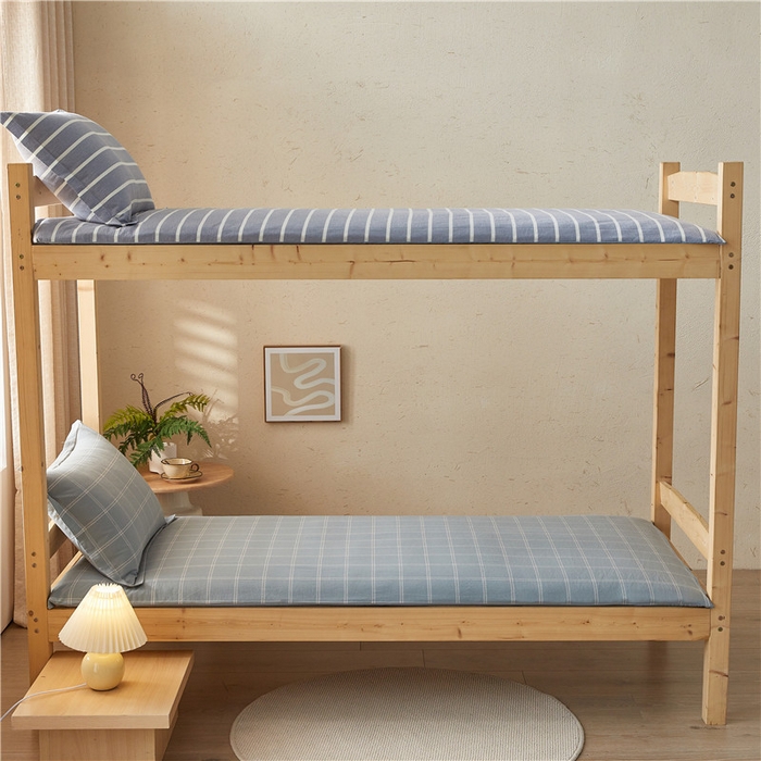 91家纺网 家纺一手货源 找家纺 悠米悠家 2025新款新疆棉花学生款可拆洗床垫 简兮蓝