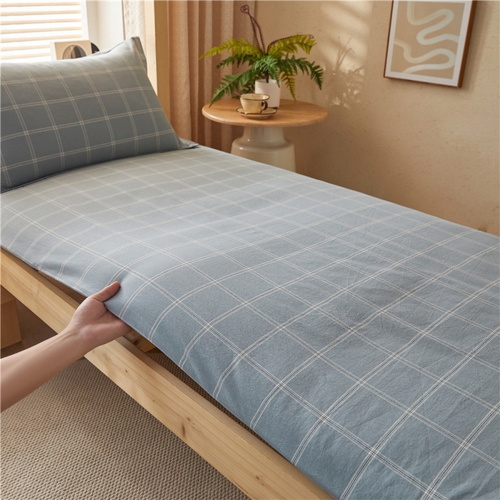91家纺网 家纺一手货源 找家纺 悠米悠家 2025新款新疆棉花学生款可拆洗床垫 简兮蓝