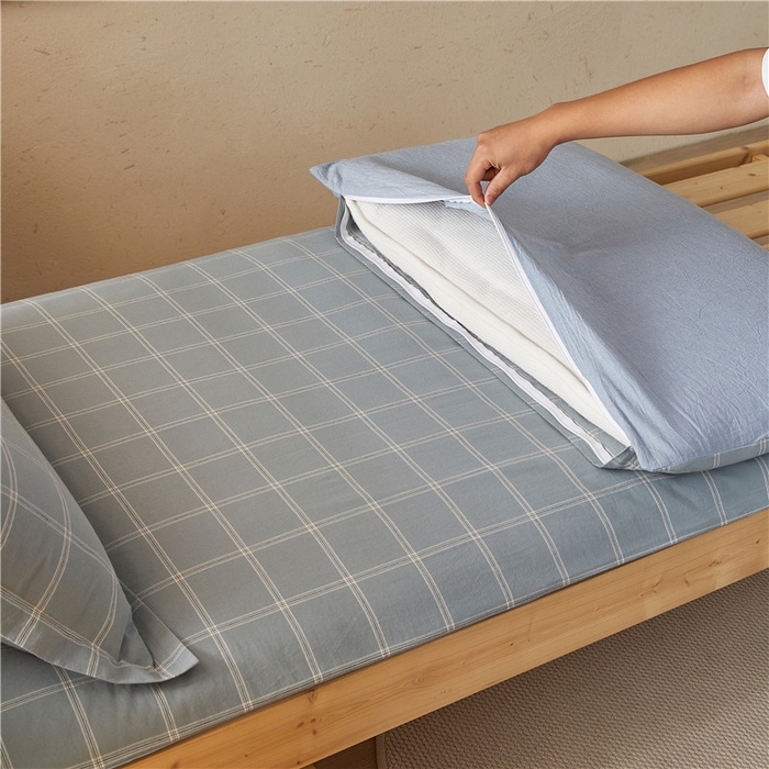 91家纺网 家纺一手货源 找家纺 悠米悠家 2025新款新疆棉花学生款可拆洗床垫 简兮蓝