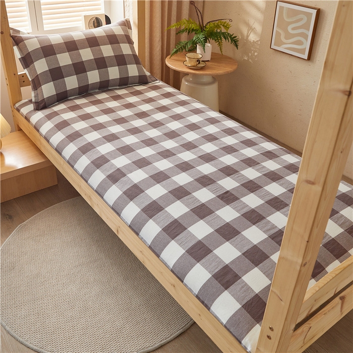 91家纺网 家纺一手货源 找家纺 悠米悠家 2025新款新疆棉花学生款可拆洗床垫 咖大格