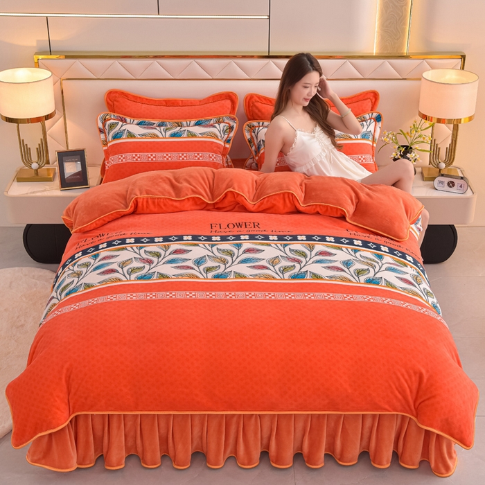 91家纺网 家纺一手货源 找家纺 （总）董成龙 2025直播高克重牛奶绒四件套法莱绒金貂貂狐保暖四件套