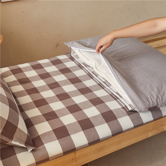 91家纺网 家纺一手货源 找家纺 悠米悠家 2025新款新疆棉花学生款可拆洗床垫 咖大格