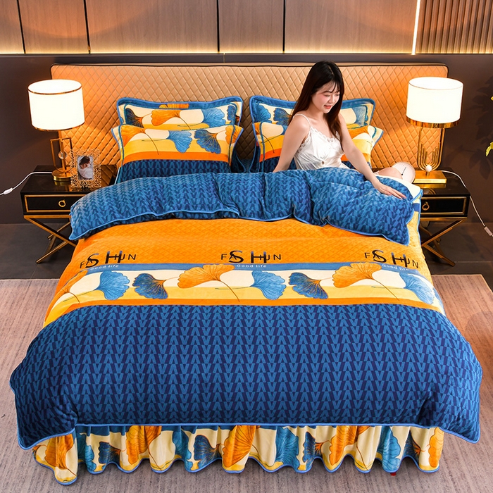 91家纺网 家纺一手货源 找家纺 （总）董成龙 2025直播高克重牛奶绒四件套法莱绒金貂貂狐保暖四件套