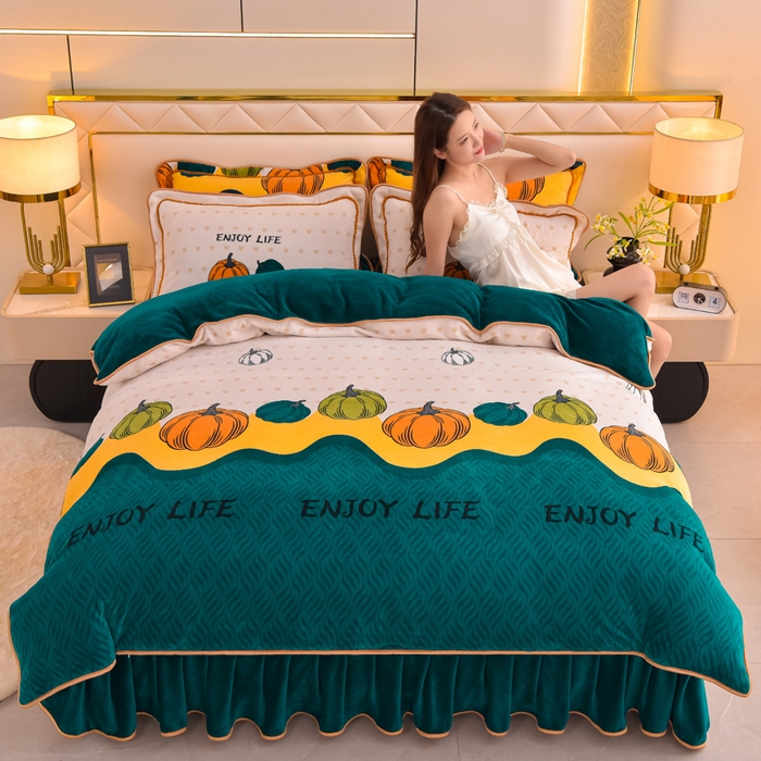 91家纺网 家纺一手货源 找家纺 （总）董成龙 2025直播高克重牛奶绒四件套法莱绒金貂貂狐保暖四件套