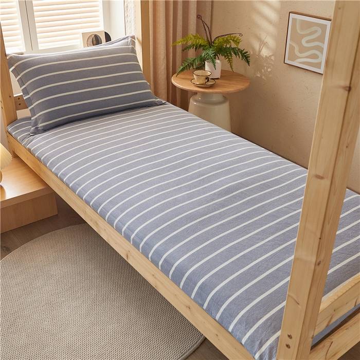 91家纺网 家纺一手货源 找家纺 悠米悠家 2025新款新疆棉花学生款可拆洗床垫 蓝宽条