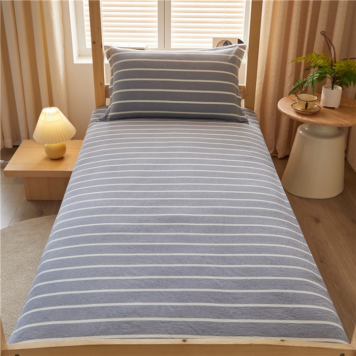 91家纺网 家纺一手货源 找家纺 悠米悠家 2025新款新疆棉花学生款可拆洗床垫 蓝宽条