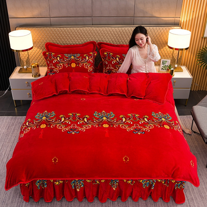 91家纺网 家纺一手货源 找家纺 （总）董成龙 2025直播高克重牛奶绒四件套法莱绒金貂貂狐保暖四件套