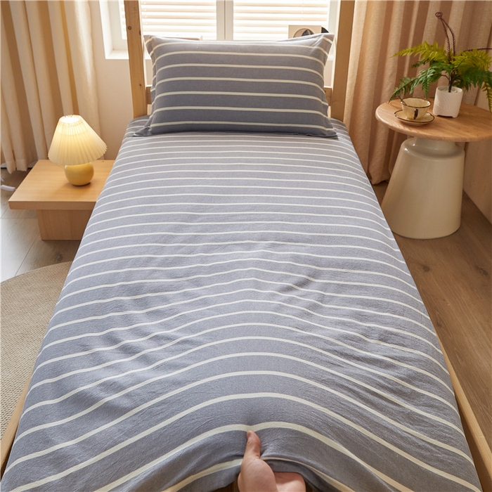 91家纺网 家纺一手货源 找家纺 悠米悠家 2025新款新疆棉花学生款可拆洗床垫 蓝宽条