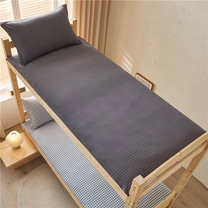 91家纺网 家纺一手货源 找家纺 悠米悠家 2025新款新疆棉花学生款可拆洗床垫 蓝小格