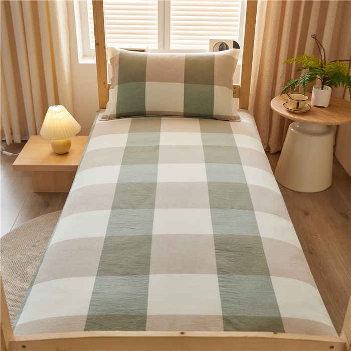 91家纺网 家纺一手货源 找家纺 悠米悠家 2025新款新疆棉花学生款可拆洗床垫 绿大格