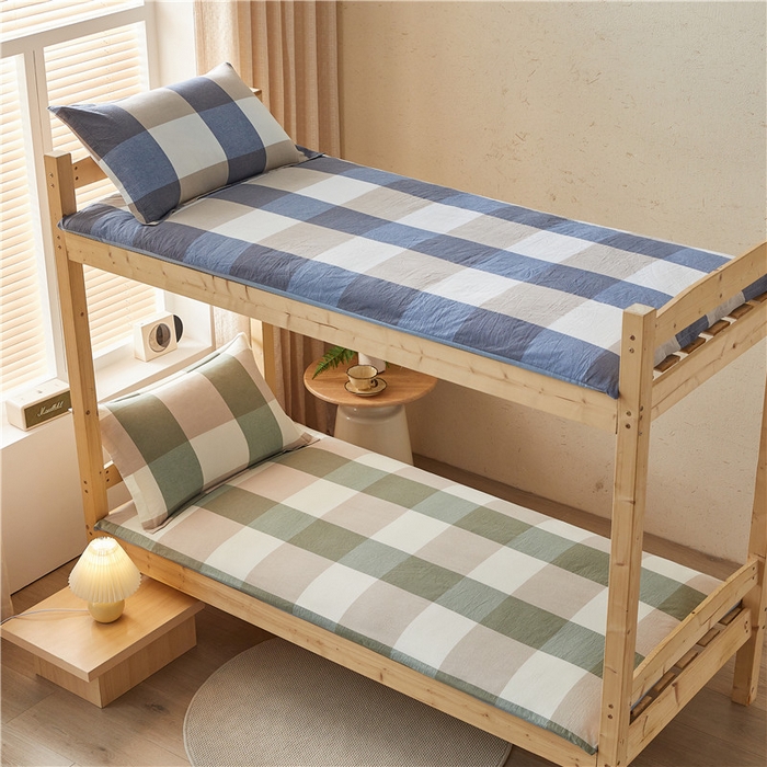 91家纺网 家纺一手货源 找家纺 悠米悠家 2025新款新疆棉花学生款可拆洗床垫 绿大格