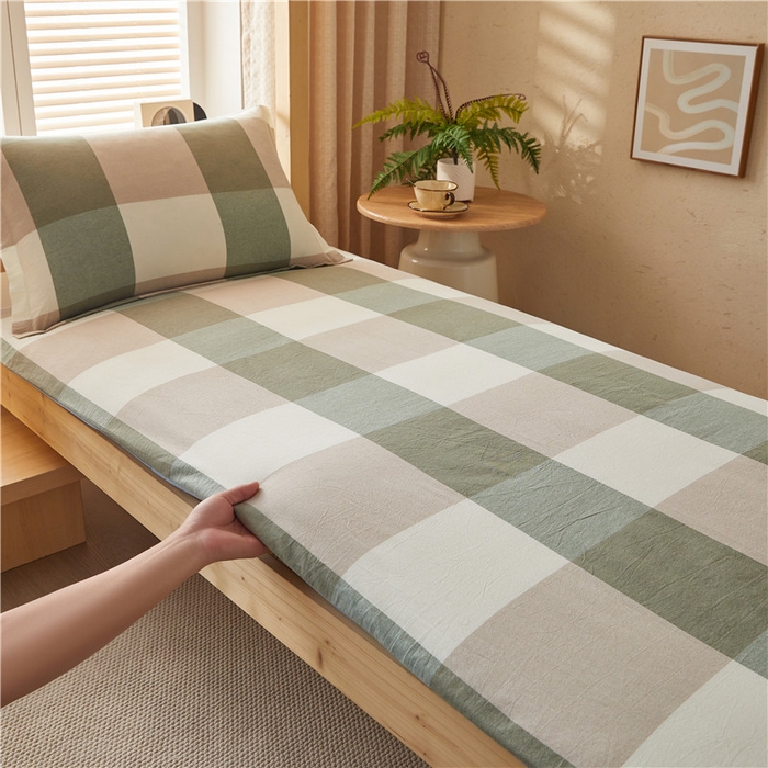 91家纺网 家纺一手货源 找家纺 悠米悠家 2025新款新疆棉花学生款可拆洗床垫 绿大格