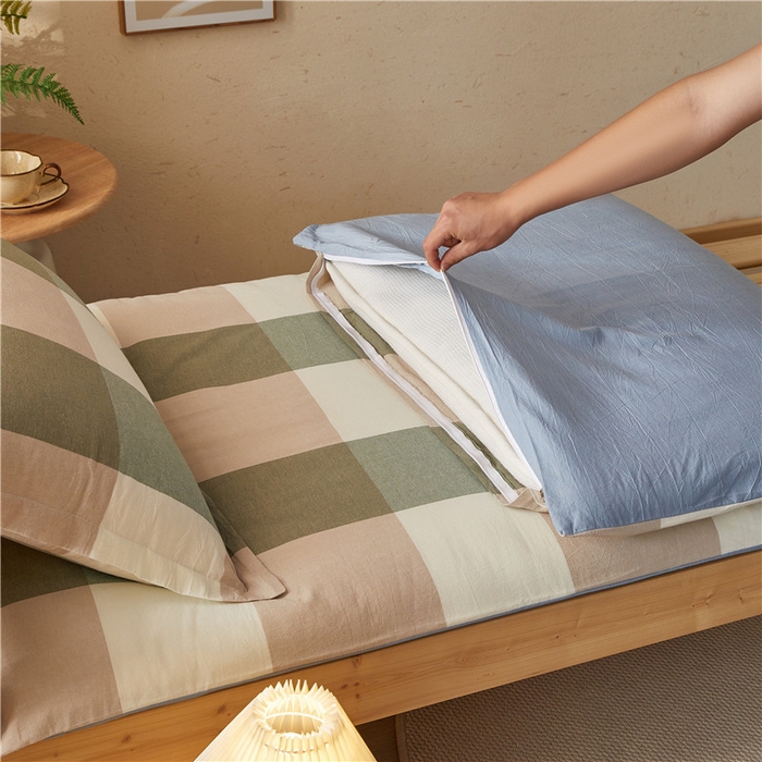 91家纺网 家纺一手货源 找家纺 悠米悠家 2025新款新疆棉花学生款可拆洗床垫 绿大格