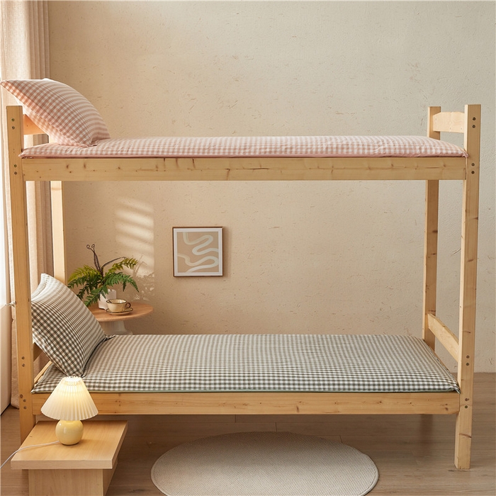 91家纺网 家纺一手货源 找家纺 悠米悠家 2025新款新疆棉花学生款可拆洗床垫 绿小格