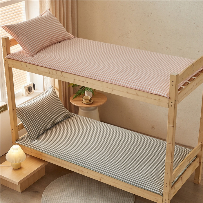 91家纺网 家纺一手货源 找家纺 悠米悠家 2025新款新疆棉花学生款可拆洗床垫 绿小格