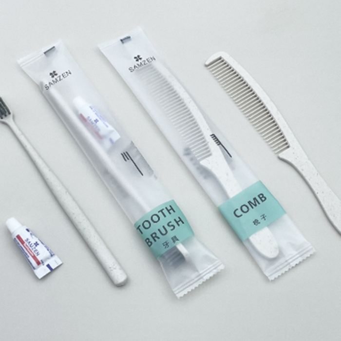 安力森/诚臻酒店用品 心苼系列（磨砂抗皱膜） 苼T型6号秸秆长条梳-单件 心苼系列