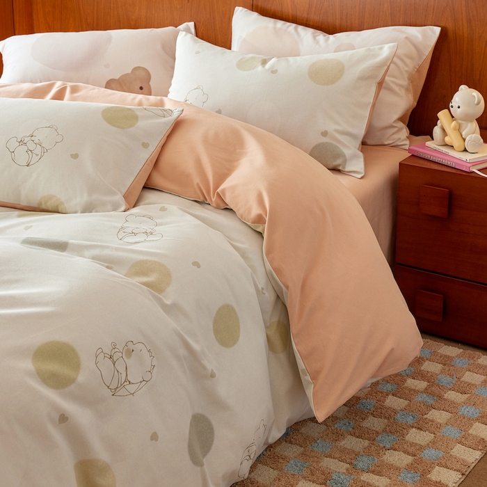 91家纺网 家纺一手货源 找家纺 （总）千朵森 2025 新品 全棉磨毛卡通四件套（塞伦）