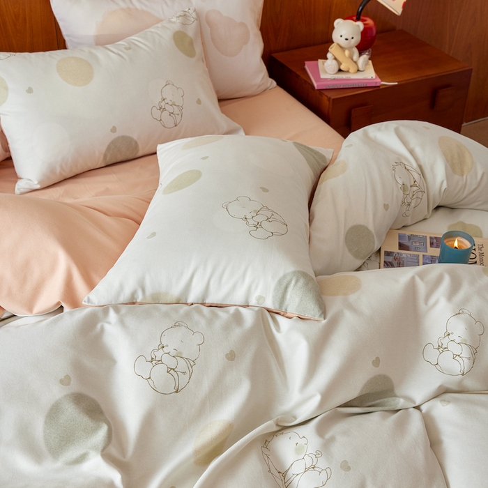 91家纺网 家纺一手货源 找家纺 （总）千朵森 2025 新品 全棉磨毛卡通四件套（塞伦）