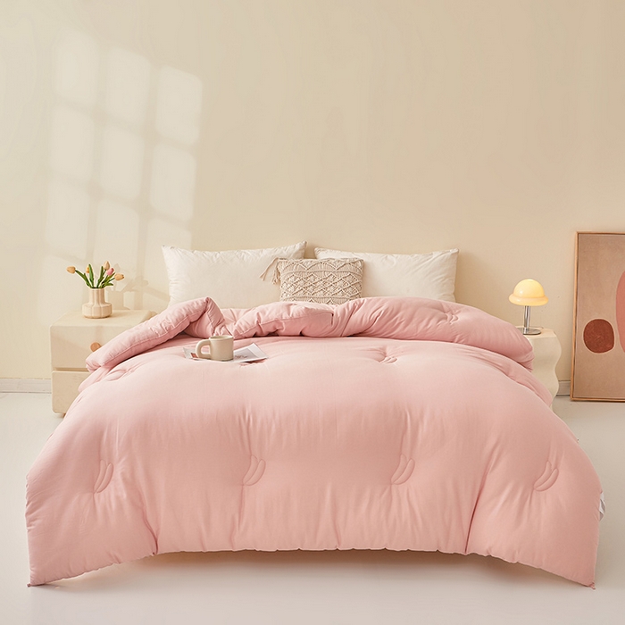 91家纺网 家纺一手货源 找家纺 铺尚美家纺 2025新款亲肤舒适A类全棉纯棉大豆被被子被芯 仙女粉