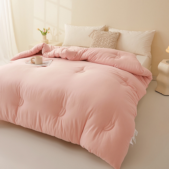 91家纺网 家纺一手货源 找家纺 铺尚美家纺 2025新款亲肤舒适A类全棉纯棉大豆被被子被芯 仙女粉