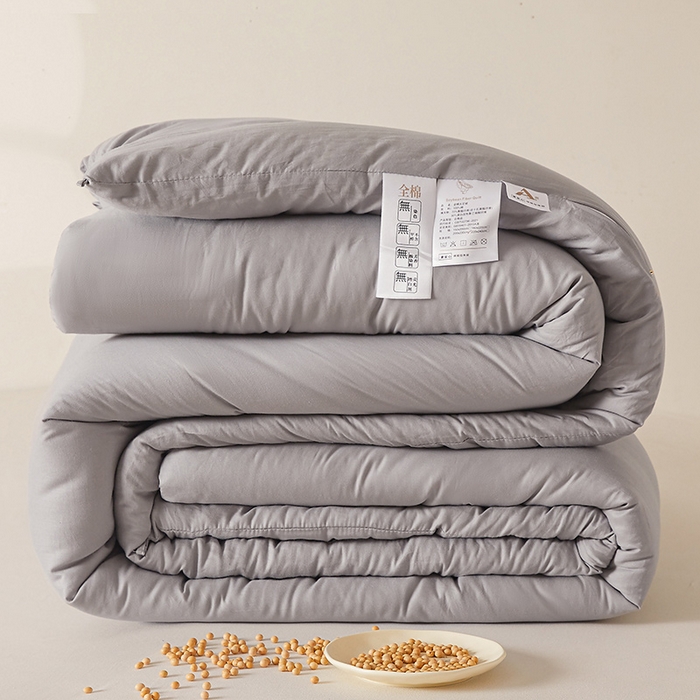 91家纺网 家纺一手货源 找家纺 铺尚美家纺 2025新款亲肤舒适A类全棉纯棉大豆被被子被芯 星空灰