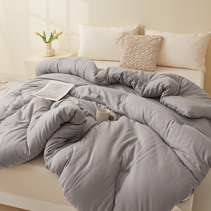 91家纺网 家纺一手货源 找家纺 铺尚美家纺 2025新款亲肤舒适A类全棉纯棉大豆被被子被芯 星空灰