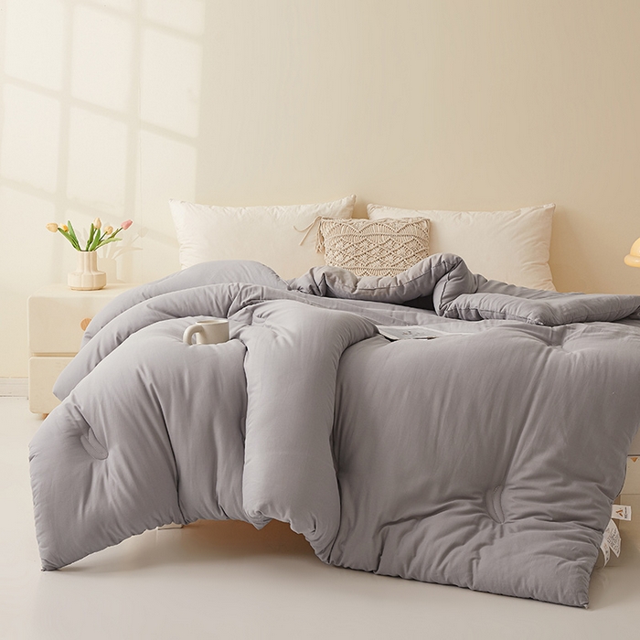 91家纺网 家纺一手货源 找家纺 铺尚美家纺 2025新款亲肤舒适A类全棉纯棉大豆被被子被芯 星空灰