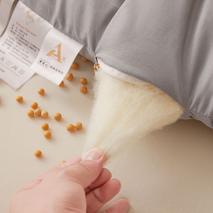 91家纺网 家纺一手货源 找家纺 铺尚美家纺 2025新款亲肤舒适A类全棉纯棉大豆被被子被芯 星空灰