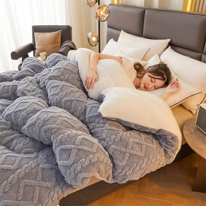 91家纺网 家纺一手货源 找家纺 （总）铺尚美家纺 2025春夏新款塔芙绒北极绒加厚冬被子被芯