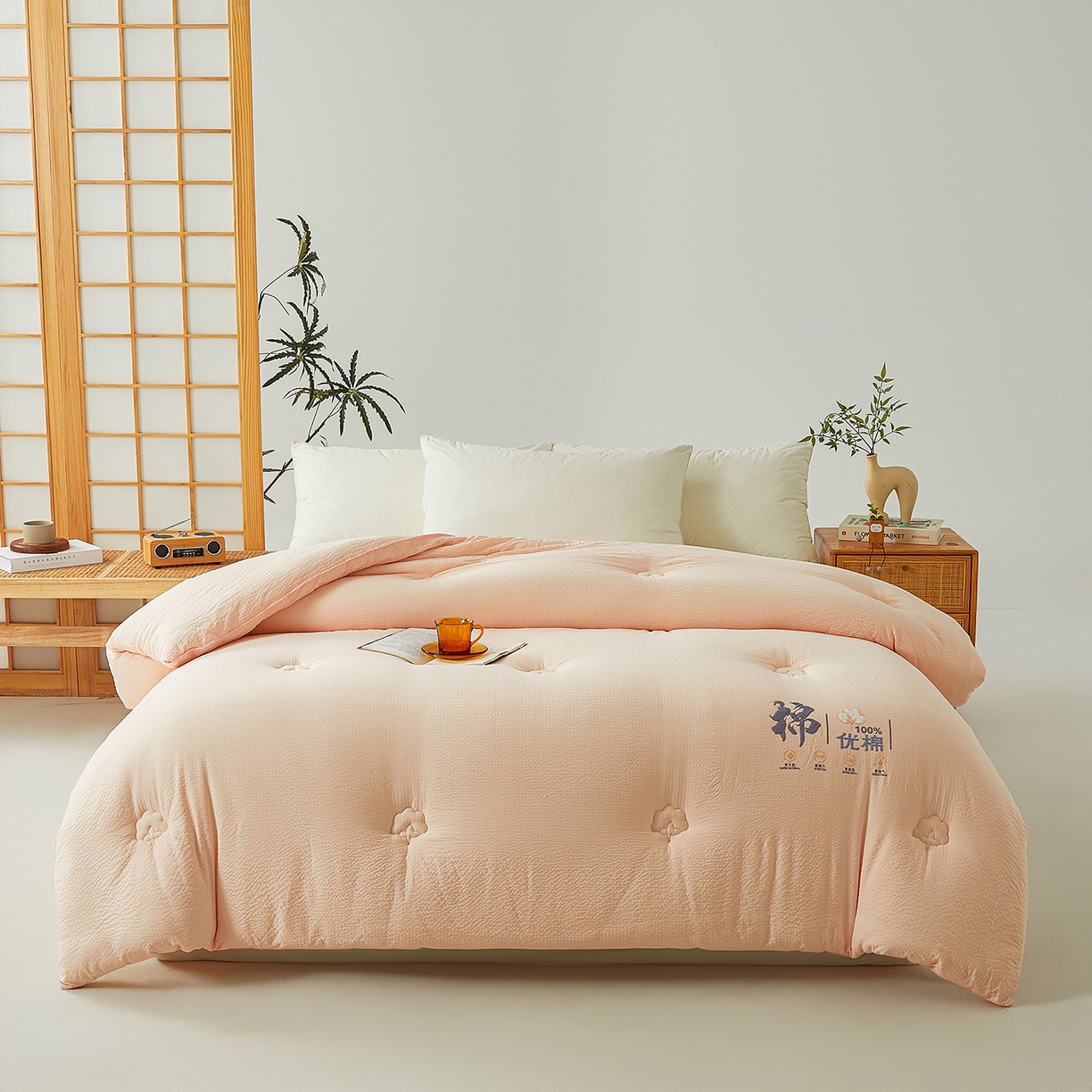 91家纺网 家纺一手货源 找家纺 金喜 2025新款优棉提花棉花被新疆棉花被 优棉玉