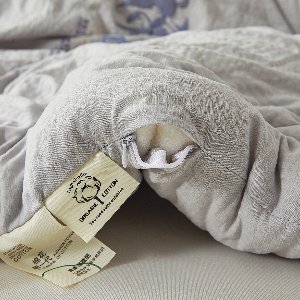 91家纺网 家纺一手货源 找家纺 金喜 2025新款优棉提花棉花被新疆棉花被 优棉灰