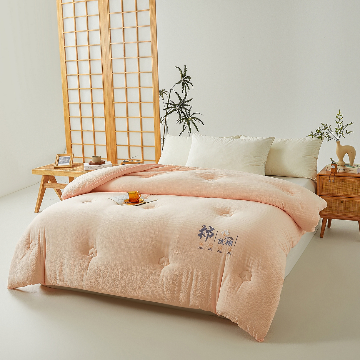 91家纺网 家纺一手货源 找家纺 金喜 2025新款优棉提花棉花被新疆棉花被 优棉玉