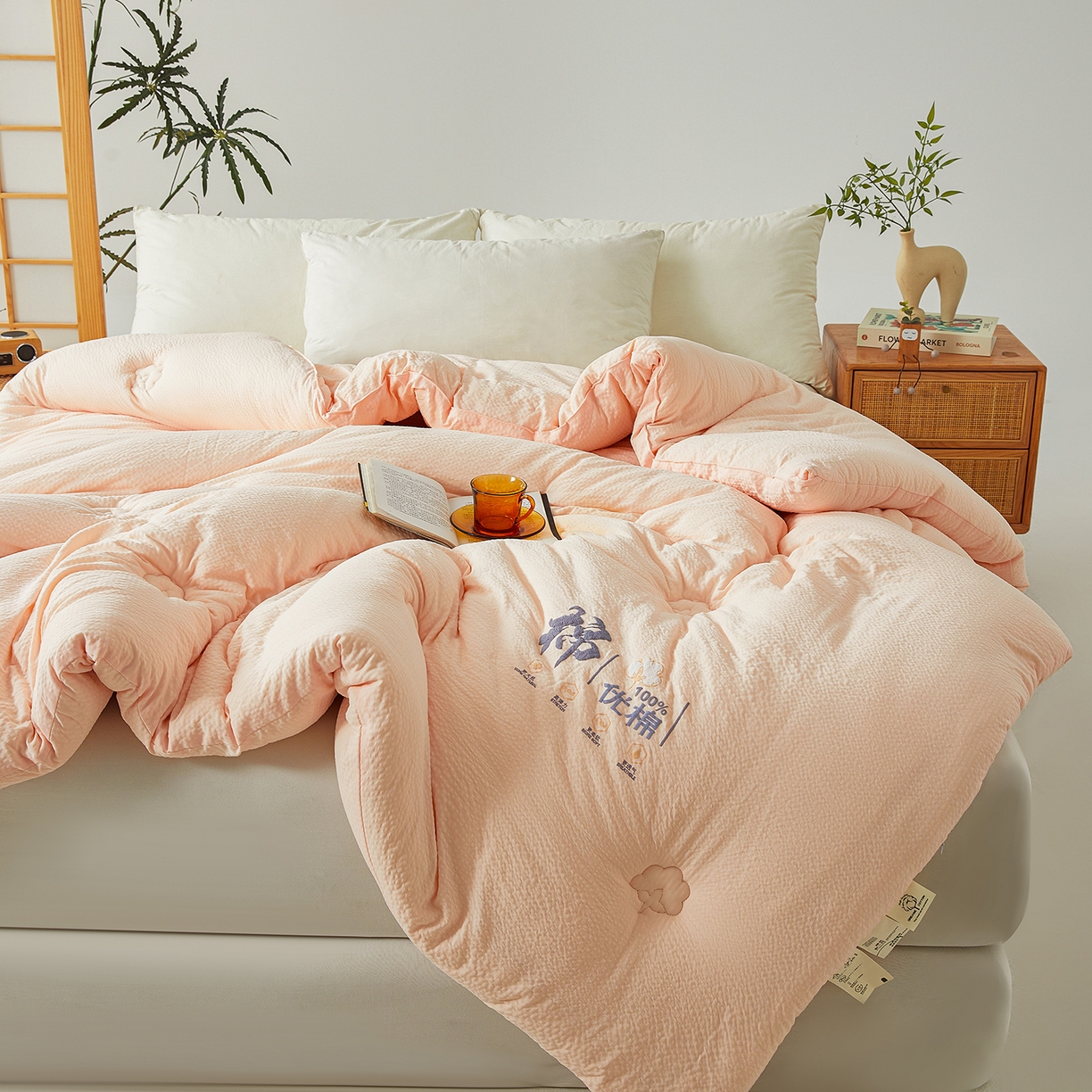 91家纺网 家纺一手货源 找家纺 金喜 2025新款优棉提花棉花被新疆棉花被 优棉玉