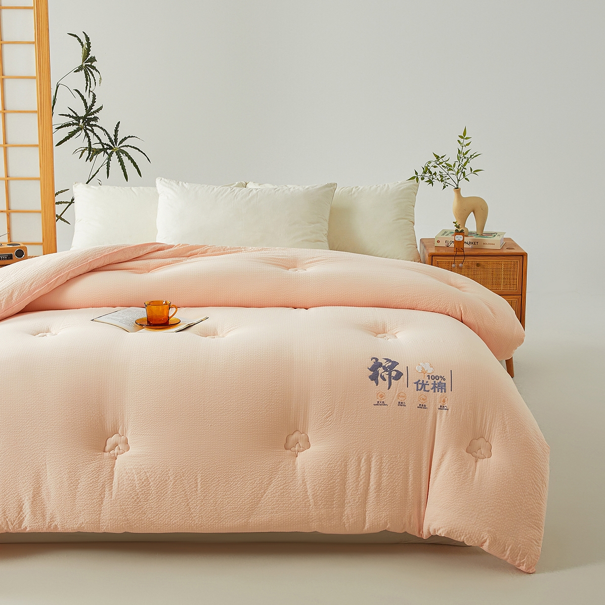 91家纺网 家纺一手货源 找家纺 金喜 2025新款优棉提花棉花被新疆棉花被 优棉玉