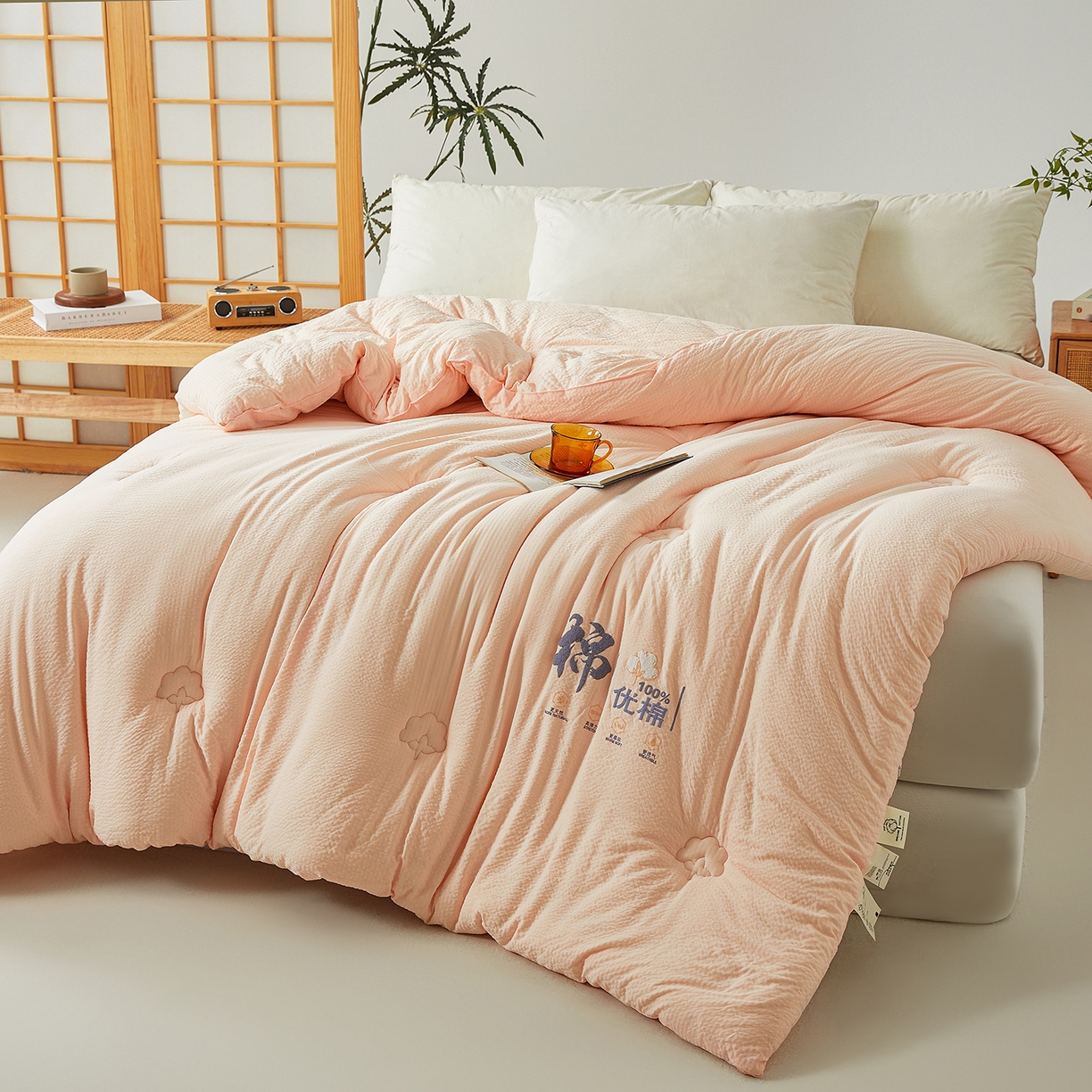 91家纺网 家纺一手货源 找家纺 金喜 2025新款优棉提花棉花被新疆棉花被 优棉玉