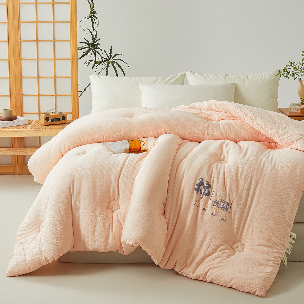 91家纺网 家纺一手货源 找家纺 金喜 2025新款优棉提花棉花被新疆棉花被 优棉玉