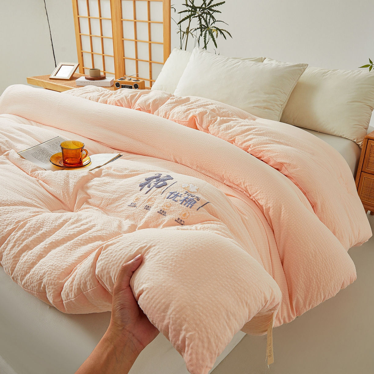 91家纺网 家纺一手货源 找家纺 金喜 2025新款优棉提花棉花被新疆棉花被 优棉玉