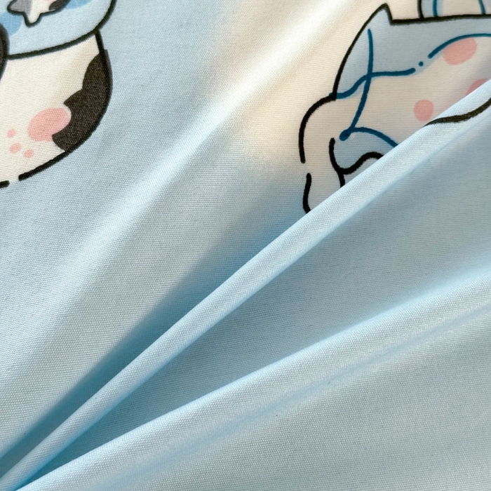 91家纺网 家纺一手货源 找家纺 可可家纺 2025新款印花卡通芦荟棉被套亲肤被罩单件小清新 小奶牛