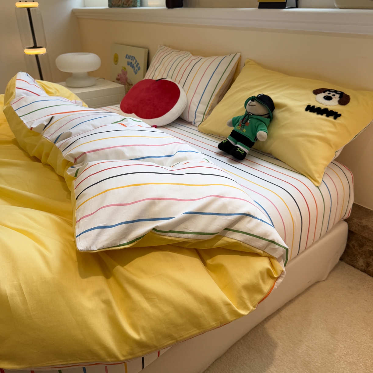 91家纺网 家纺一手货源 找家纺 怡家居 2025新款全棉纯棉印花加绣花四件套第二批 墨镜狗狗