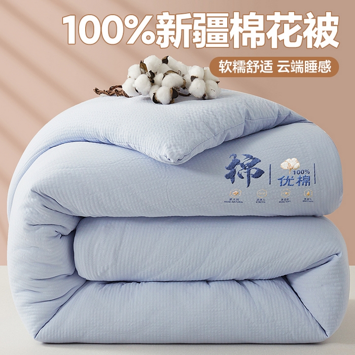 91家纺网 家纺一手货源 找家纺 （总）金喜 2025新款优棉提花棉花被新疆棉花被