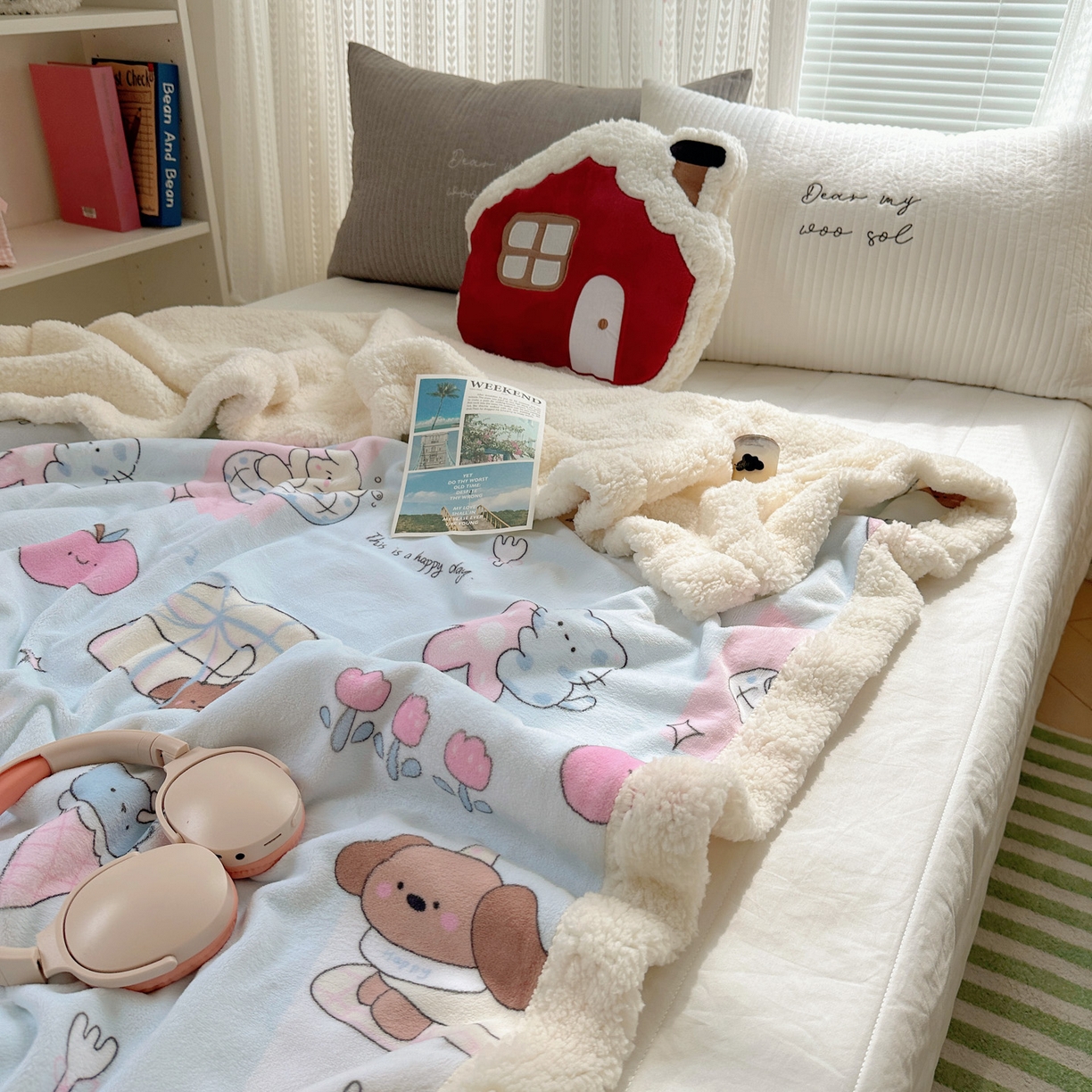 91家纺网 家纺一手货源 找家纺 （总）六巷胡同 2025新款INS卡通A类牛奶绒羊羔绒毛毯毯子