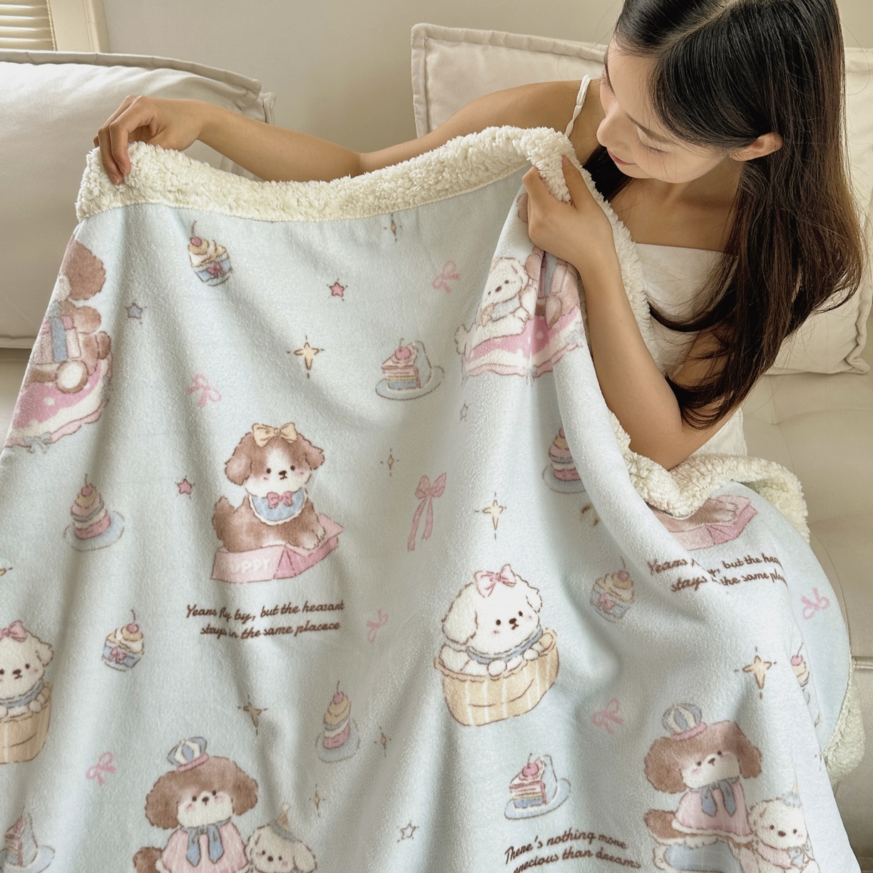 91家纺网 家纺一手货源 找家纺 （总）六巷胡同 2025新款INS卡通A类牛奶绒羊羔绒毛毯毯子