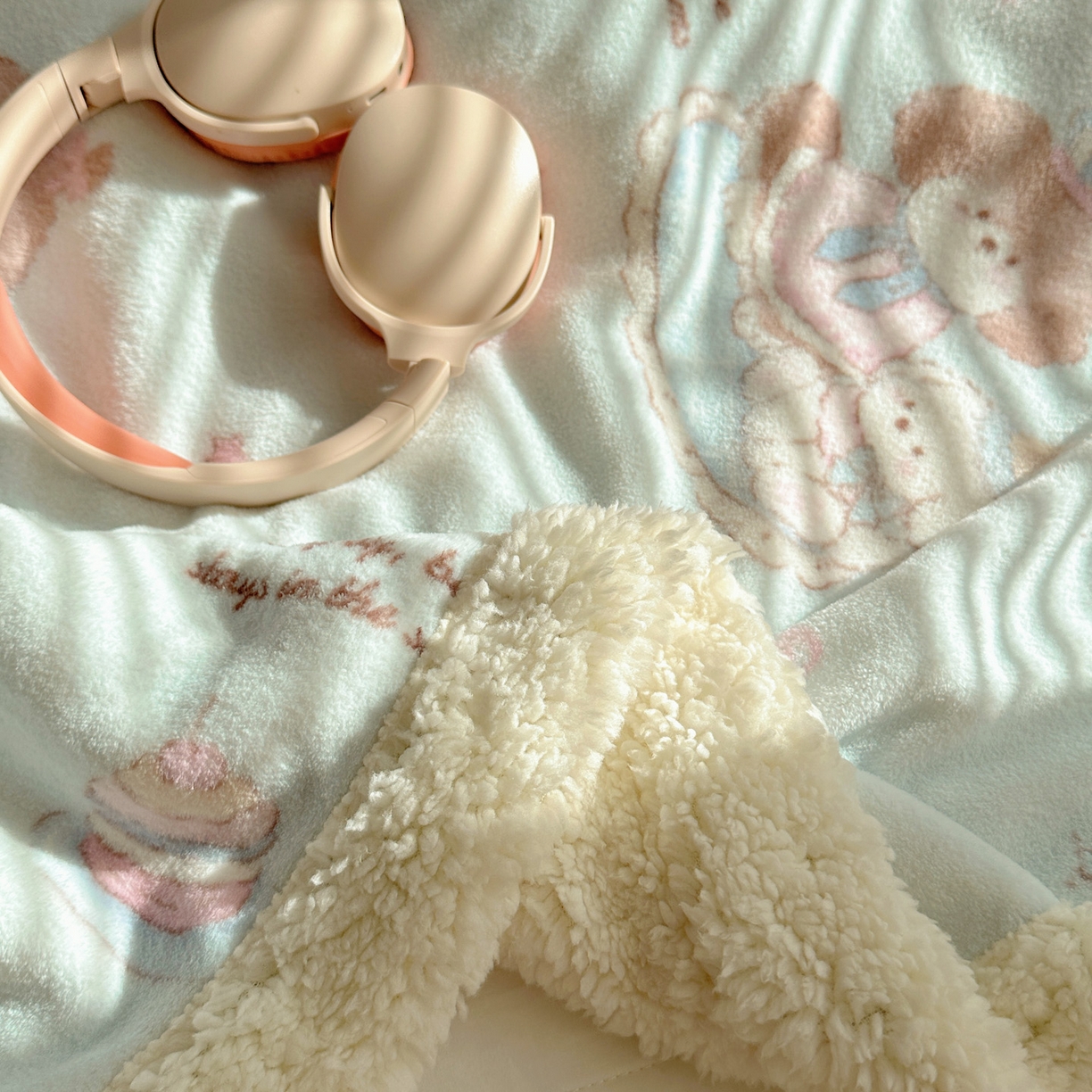 91家纺网 家纺一手货源 找家纺 六巷胡同 2025新款INS卡通A类牛奶绒羊羔绒毛毯毯子 蛋糕奶油犬