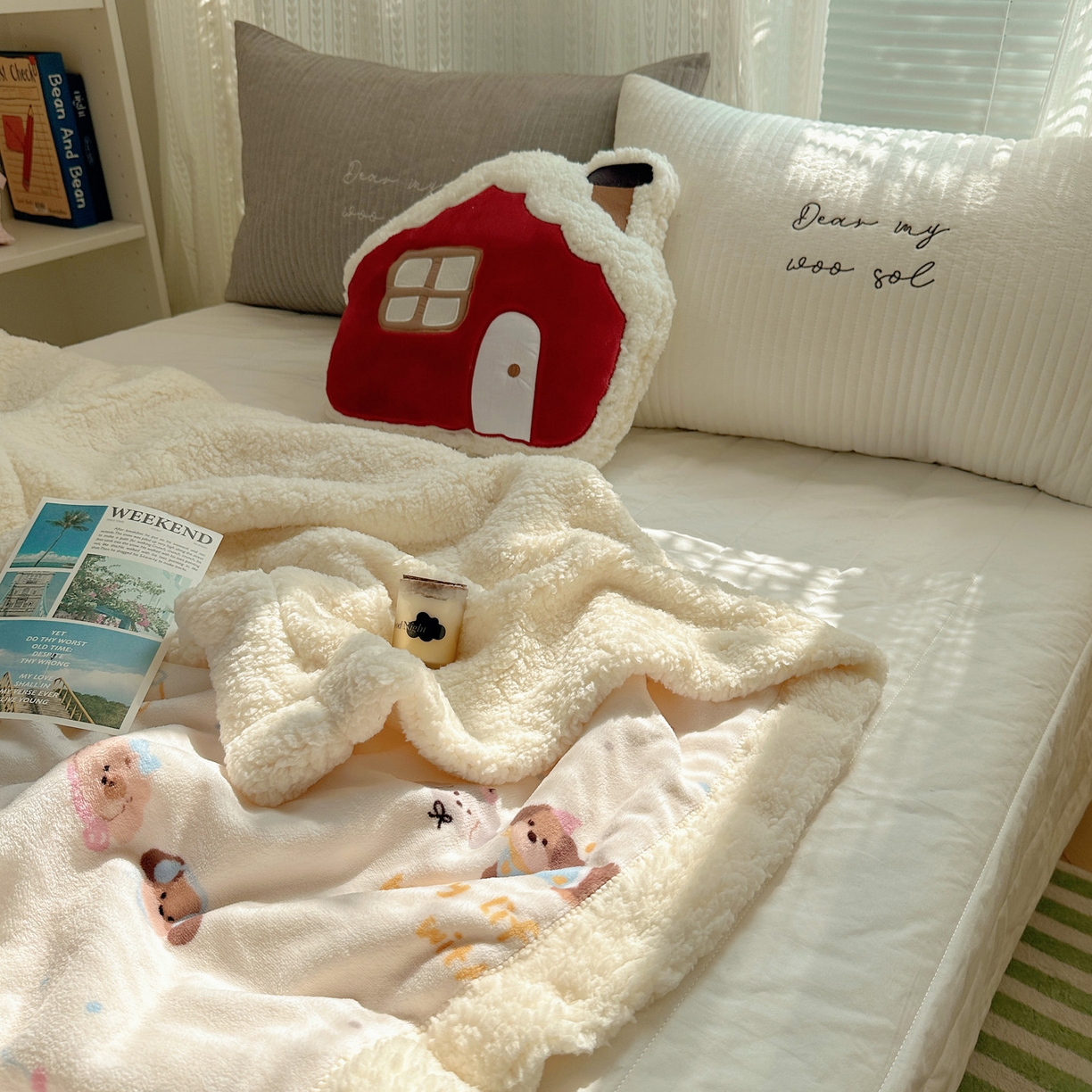 91家纺网 家纺一手货源 找家纺 六巷胡同 2025新款INS卡通A类牛奶绒羊羔绒毛毯毯子 腊肠狗联盟