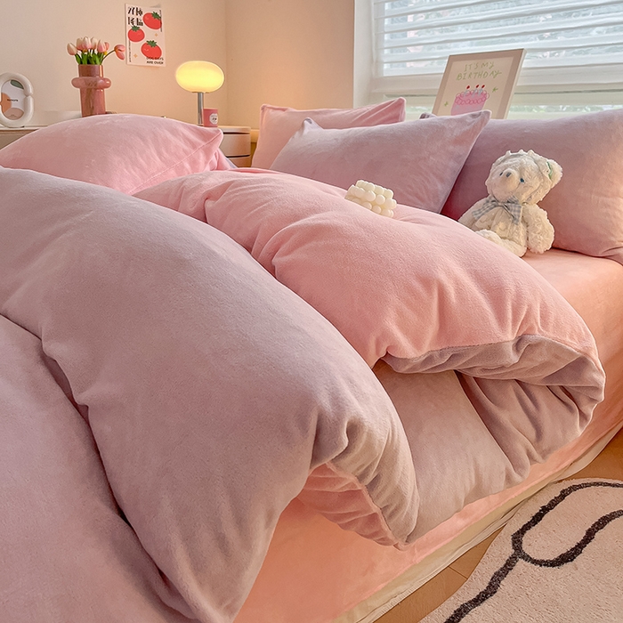 （总）三朵家纺 2025秋冬新款法莱绒混搭系列四件套