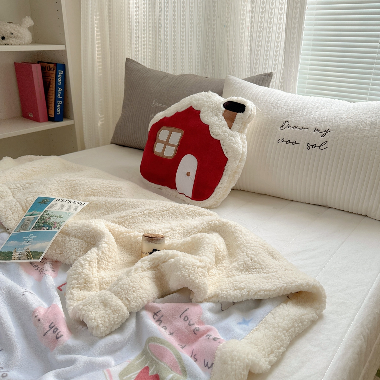 91家纺网 家纺一手货源 找家纺 六巷胡同 2025新款INS卡通A类牛奶绒羊羔绒毛毯毯子 猫狗小课堂